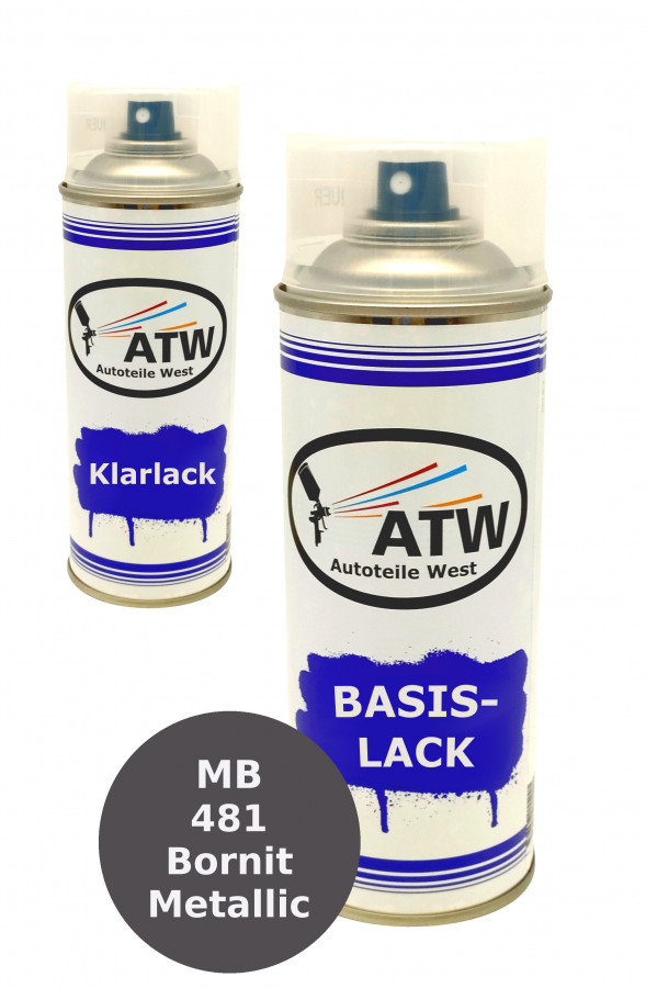 Autolack für Mercedes Benz 481 Bornit Metallic +400ml Klarlack Set